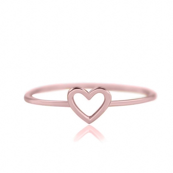 Rose Gold Heart Silhouette Ring - Picture 3 of 7